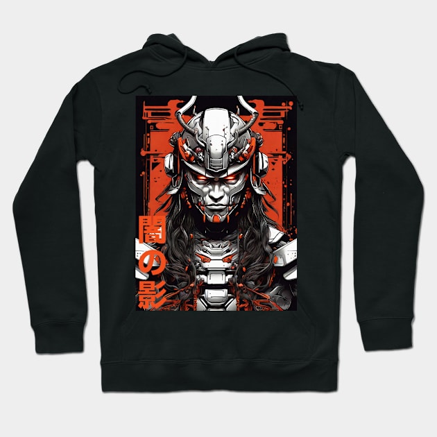 Dark Shadow Futuristic Samurai Hoodie by UB design